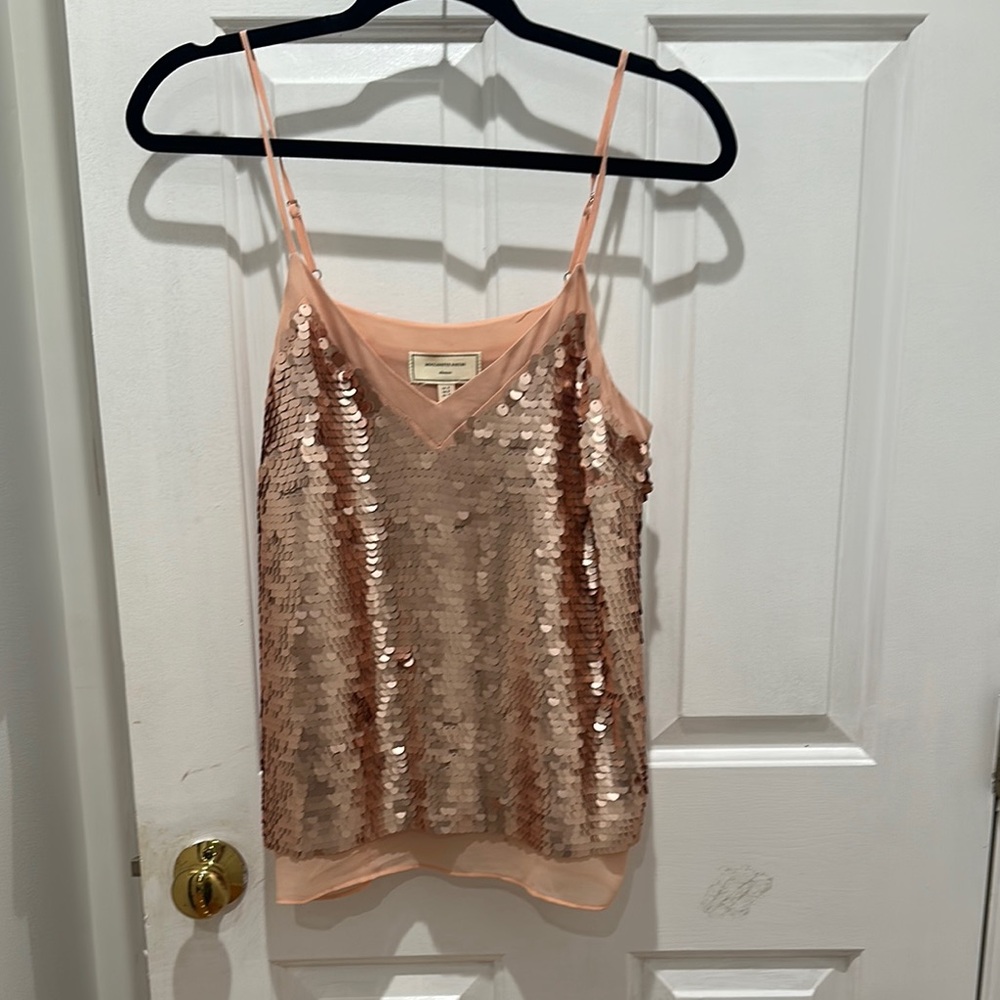 Anthropologie Moulinette Soeurs Sequin V-Neck Cami Top